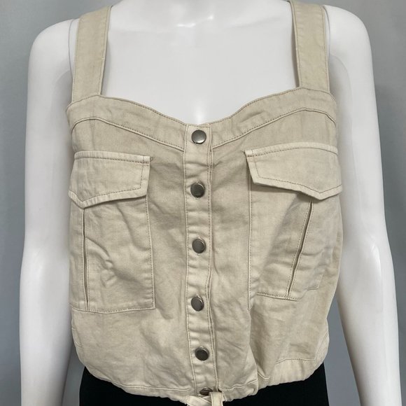 Free People Tops - FREE PEOPLE cropped front buttons top pockets Top